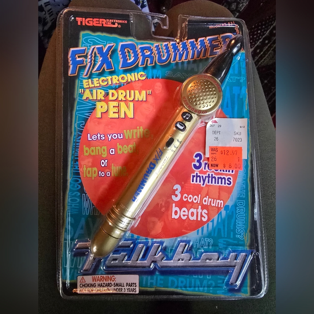 NIB Vintage 1997 Tiger Talkboy F/X Drummer Electronic Air Drum Pen Home Alone 2